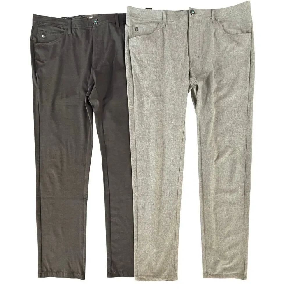 Linksoul Lot of 2 Boardwalker Pants Mens 38x34 Golf Chino Stretch Performance - Picture 1 of 16